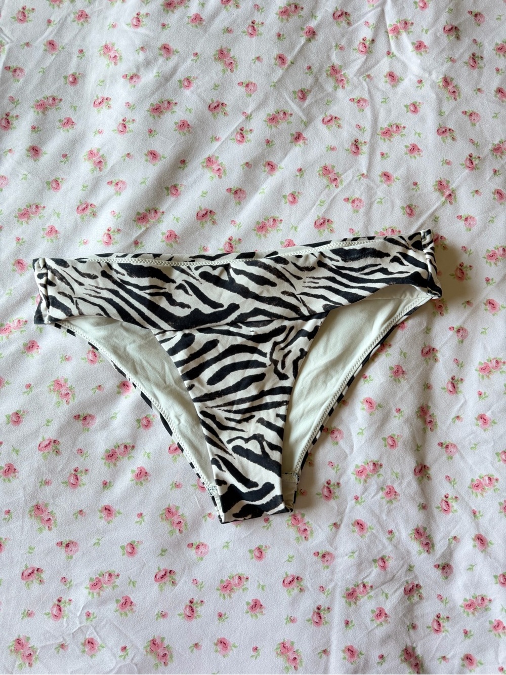H&M Zebra Print Bikini Bottoms in Black and White